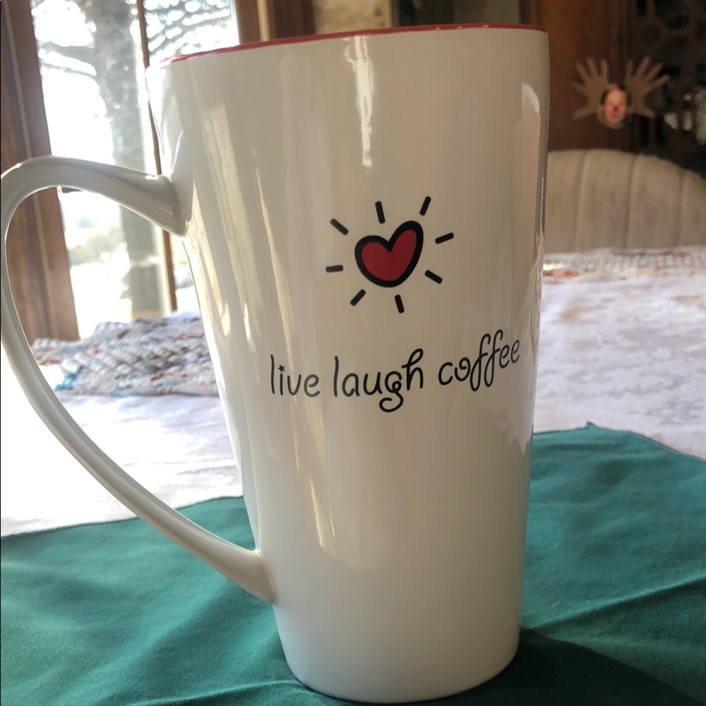 Charming White Mug with Heart Design